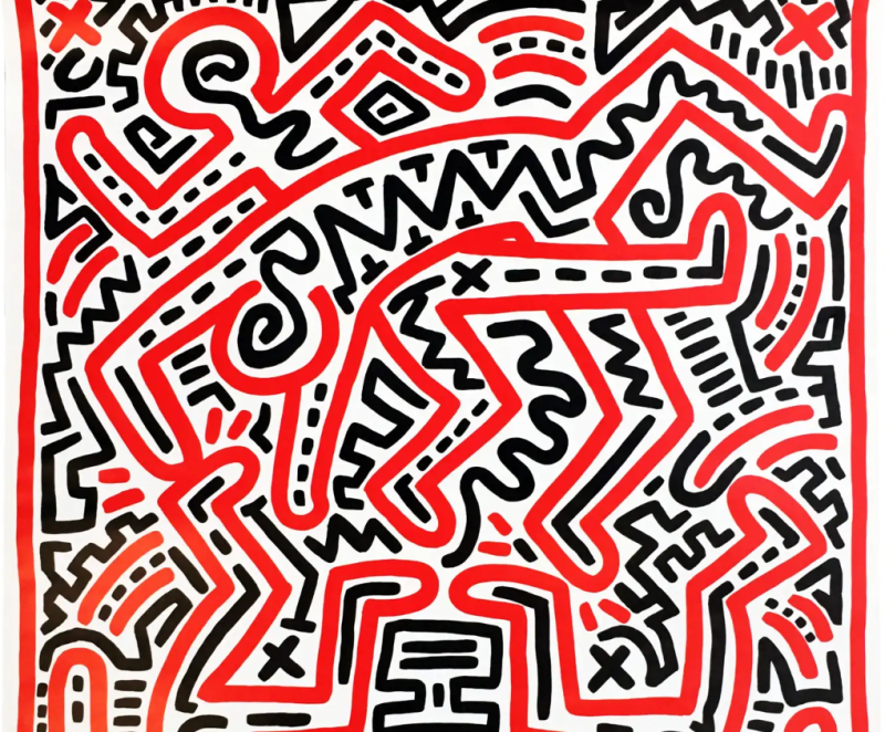 Keith Haring Vintage Keith Haring At Fun Gallery Exhibition Poster